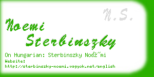 noemi sterbinszky business card